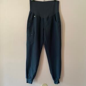 FIGS Dark Harbor Gray Zamora Jogger Scrub Pants Women's size Small Maternity
